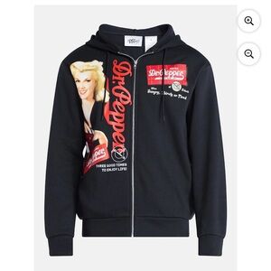 Men’s Dr. Pepper Black Logo Zip-Up Hoodie